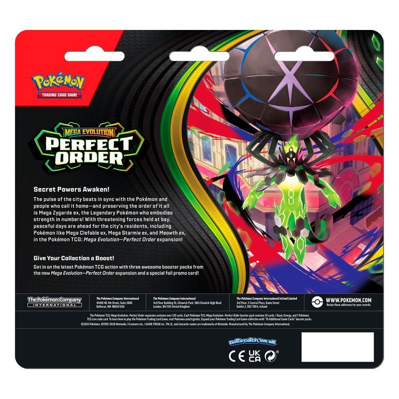 Saltar al final de la galería de imágenes Saltar al comienzo de la galería de imágenes Pokémon TCG Equilibrio Perfecto - 3 Pack Blister (Español)