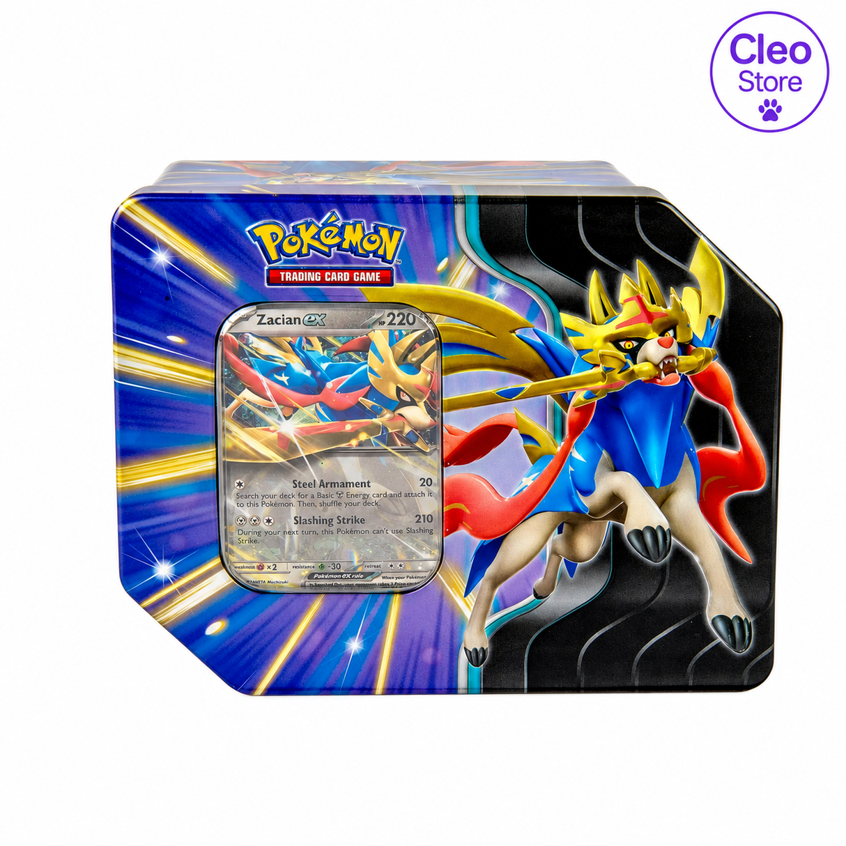 Pokémon Pokemon Trading Card Games Slashing Legends Tin – Zacian EX