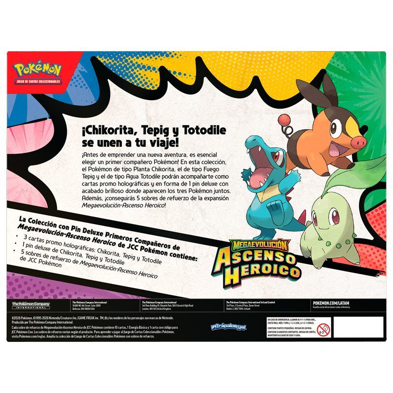 Pokémon TCG Ascenso Heroico - Colección con Pin Deluxe: Primeros Compañeros (Español)