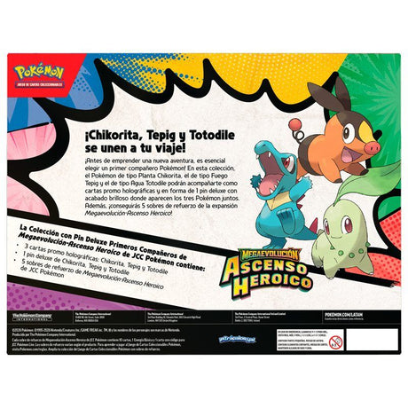 Pokémon TCG Ascenso Heroico - Colección con Pin Deluxe: Primeros Compañeros (Español)
