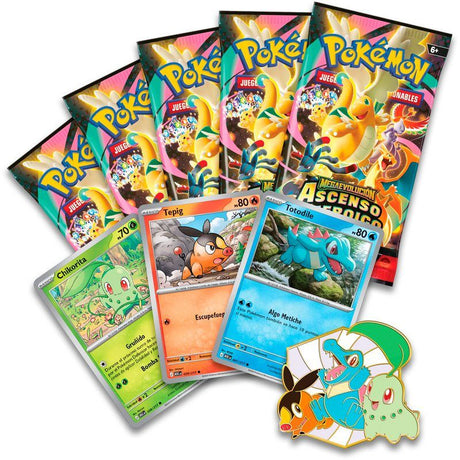 Pokémon TCG Ascenso Heroico - Colección con Pin Deluxe: Primeros Compañeros (Español)