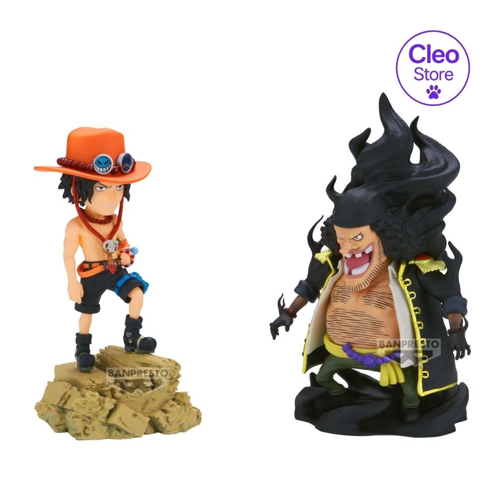 BANPRESTO One Piece: World Collectable Figur- Portgas D. Ace vs Marshall D. Teach