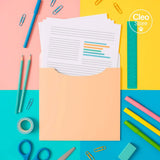 Folder papel durazno 25x18 cm