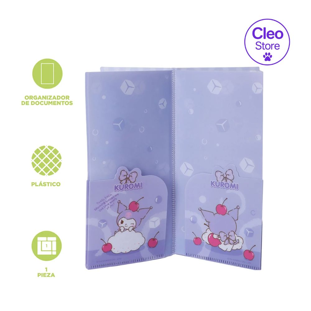 Porta documentos organizador de billetes kuromi serie sanrio - Sanrio