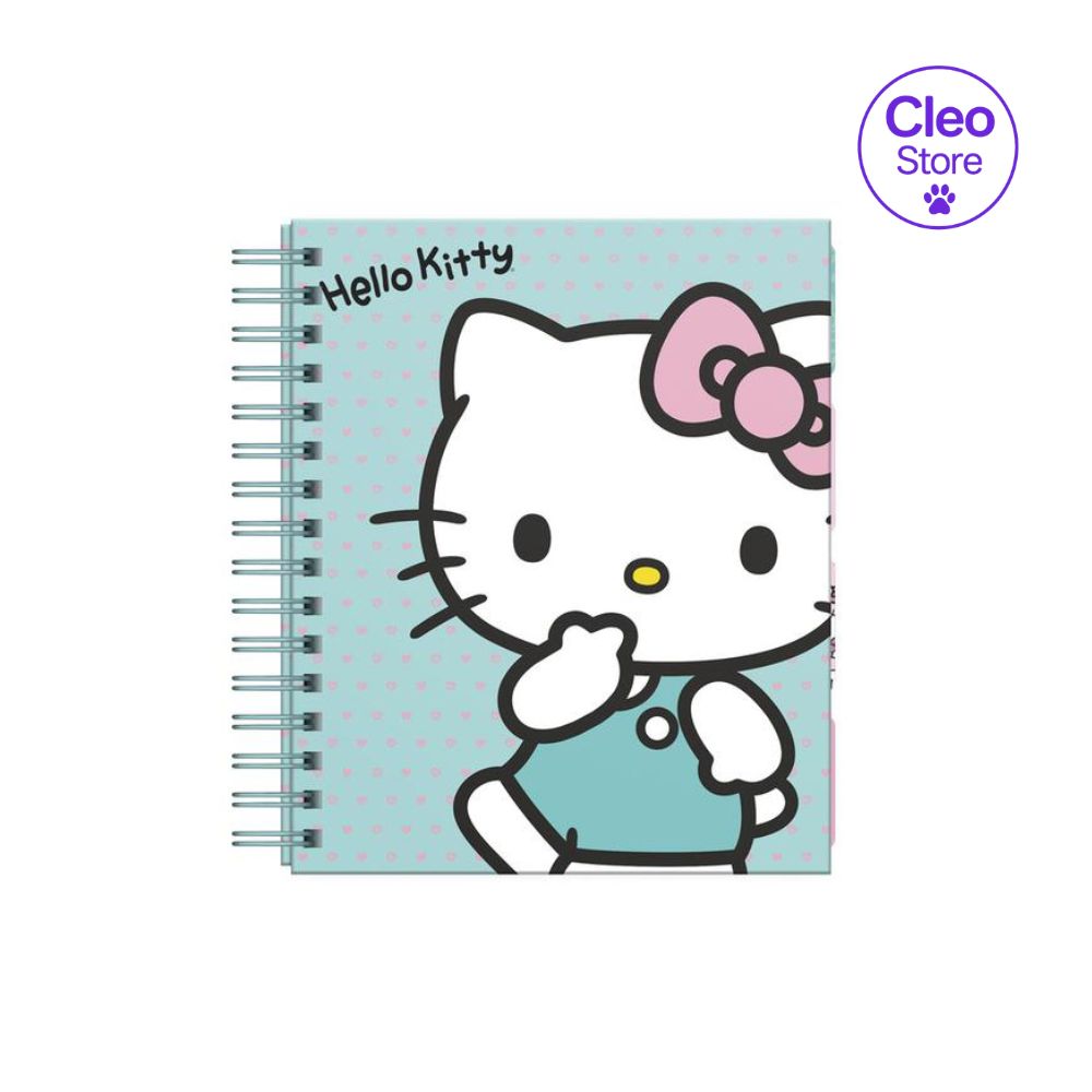Cuaderno Cuadriculado Anillado Dgraf A5 Hello Kitty Tapa Dura Surtido 160 Hojas