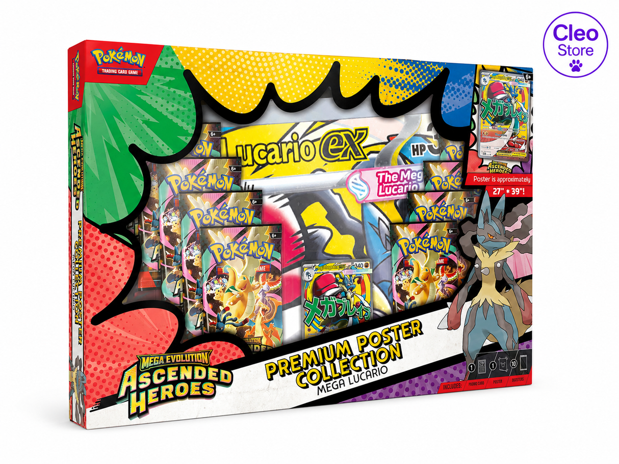 Pokemon Ascended Heroes – Premium Poster Collection – Mega Lucario (ENG)