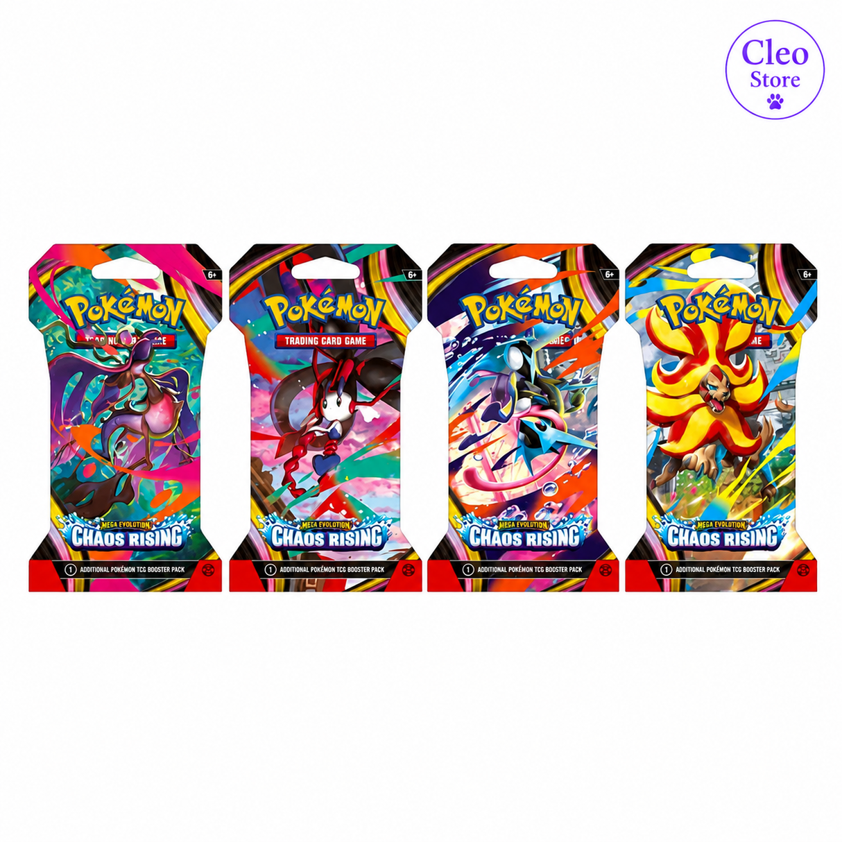 Pokémon TCG: Mega Evolution 04 Chaos Rising – Sleeved Booster Case (144 packs)
