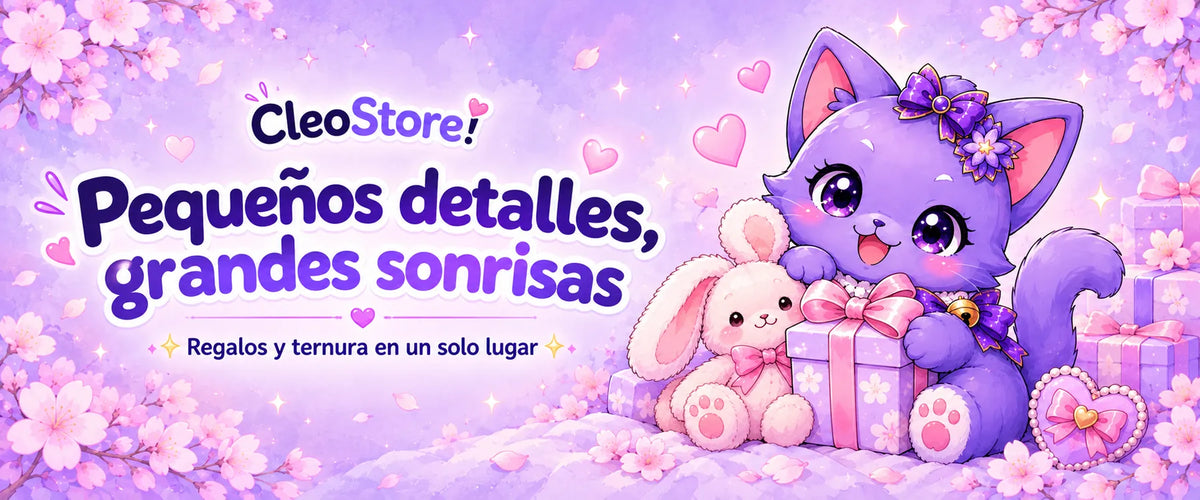 Cleo abrazando un regalo junto a un conejito de peluche: Pequeños detalles, grandes sonrisas